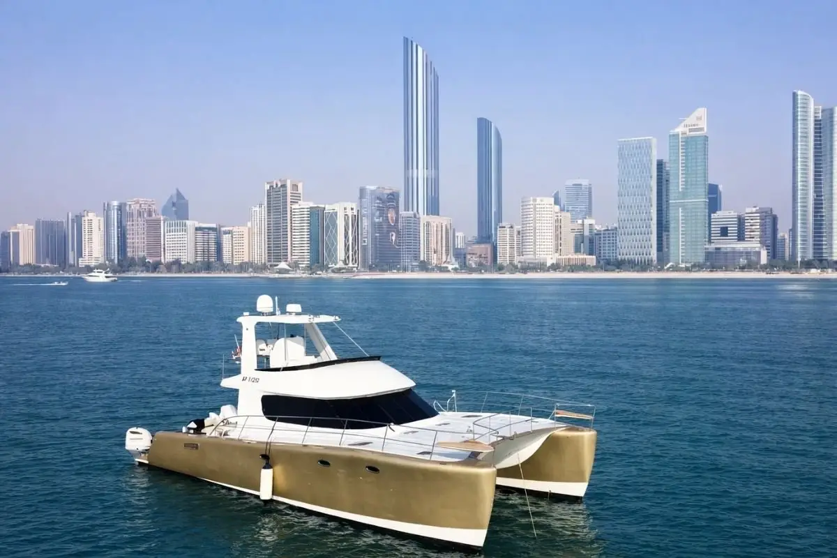 Guests enjoying a day on a yacht in Abu Dhabi
