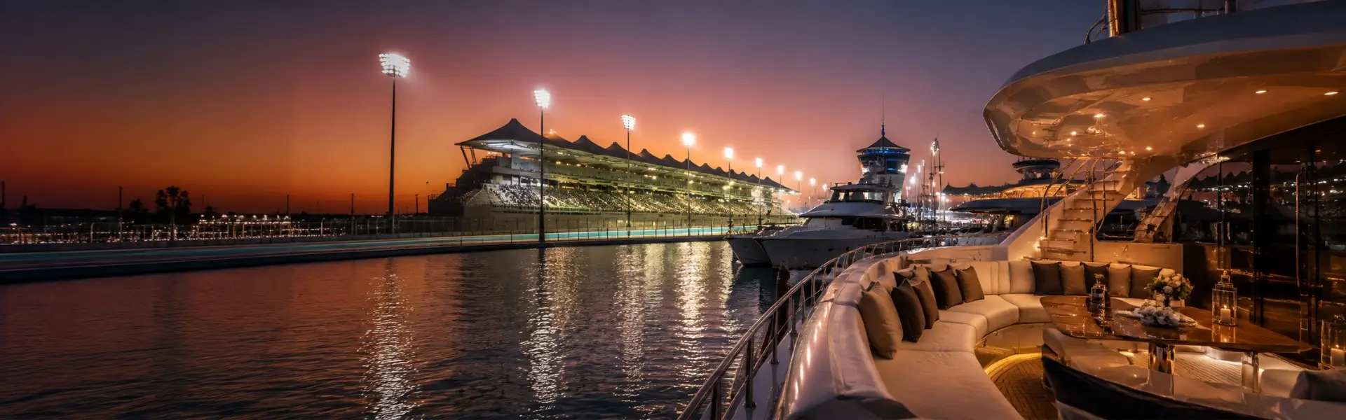 F1 Abu Dhabi Grand Prix yacht charter at Yas Marina