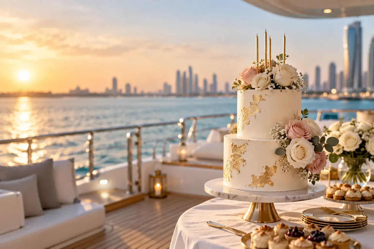 Custom Celebration Cakes for Your Abu Dhabi Yacht